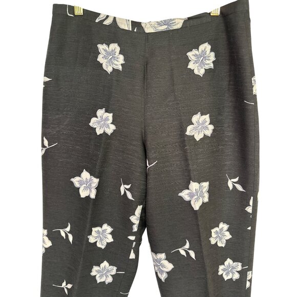 Tommy Bahama Women's‎ 100% Silk Pants Size 8 Lined Straight Leg Tropical Print - Picture 2 of 9